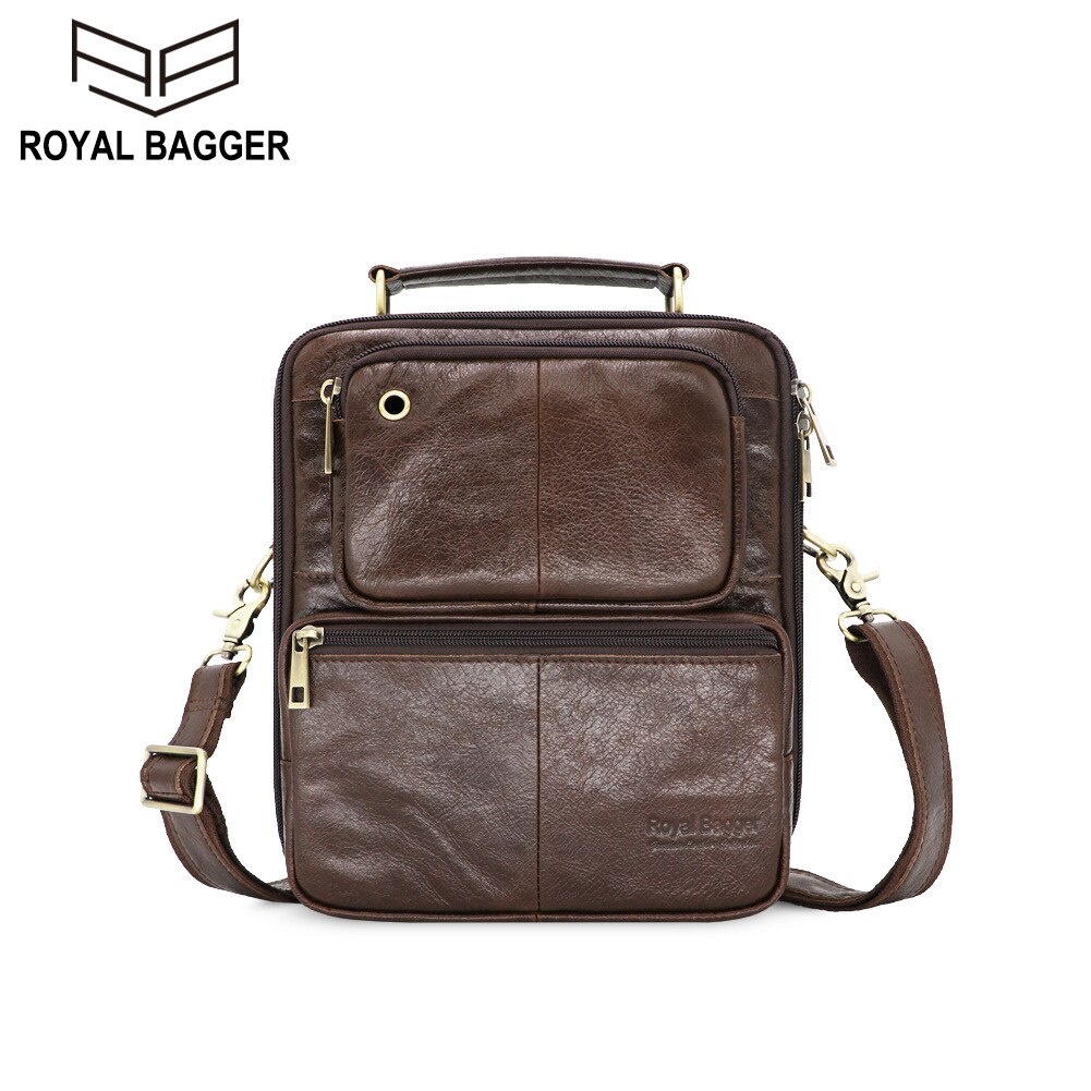 Royal Bagger Shoulder Sling Bags for Men Real Genuine Cowhide Leather