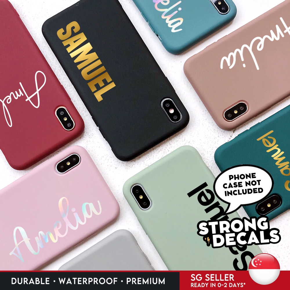 SG Seller] Custom Name Decal Sticker for Phone Case Shopee Singapore - Main Image