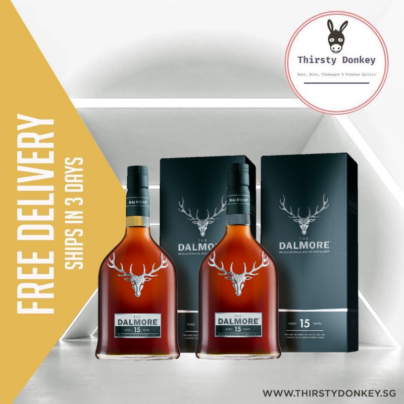 Dalmore 15 Years Single Malt Scotch Whisky 700ml (Bundle of 2) | Shopee ...