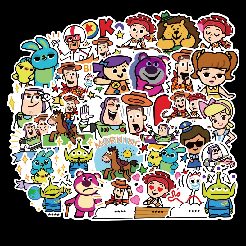 50 pcs Toy Story Cartoon Waterproof PVC Stickers | Shopee Singapore