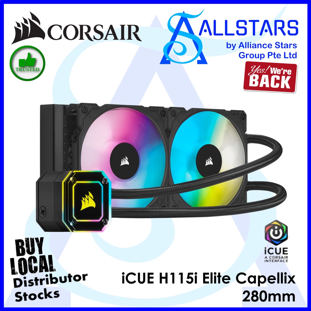 CORSAIR iCUE H115i Elite Capellix (CW9060047WW) Liquid CPU Cooler