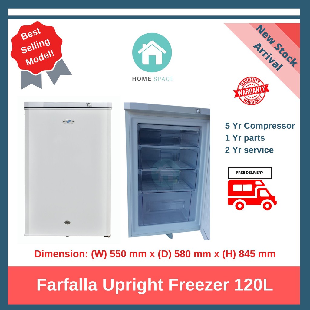 Farfalla Upright Freezer (120L) FUFEP120 Shopee Singapore