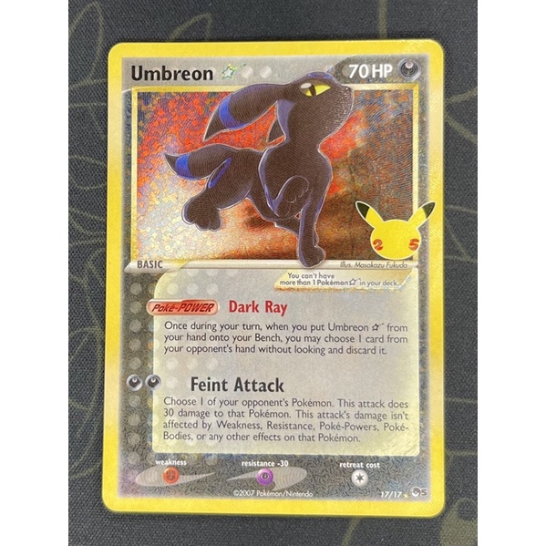 Pokemon TCG 25th Pokémon Celebration Umbreon - 17/17 | Shopee