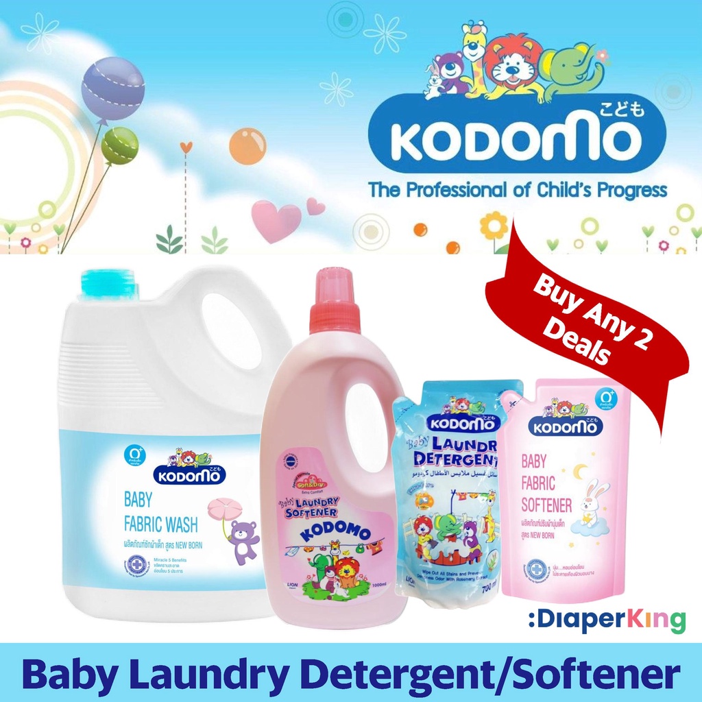 Kodomo Baby Fabric Wash Laundry Detergent / Softener Shopee Singapore