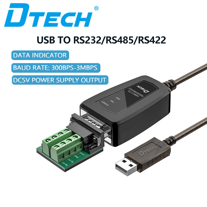 DTECH USB To Serial Port Adapter RS485 RS422 RS232 (3 In 1 Interface ...