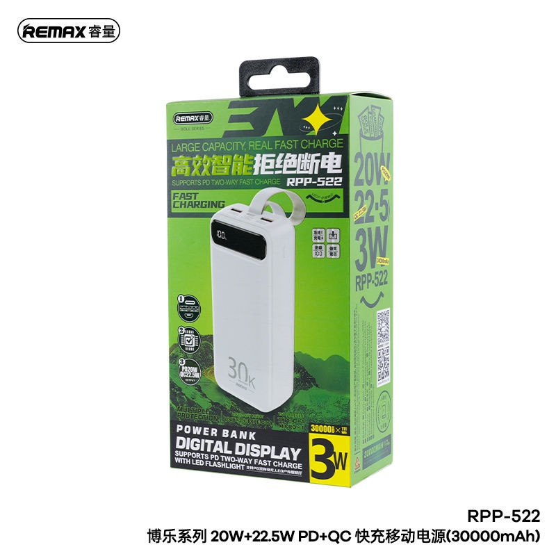 REMAX RPP-522 20W+22.5W PD+QC Powerbank 30000mah Portable Smart Multi ...