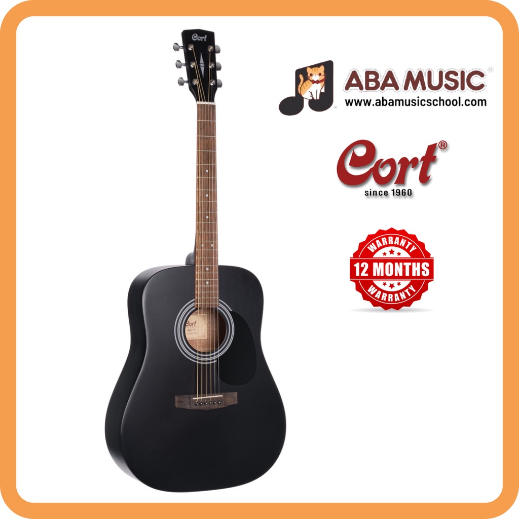 Cort AD810 BKS Black Satin Standard Series Entry-level Acoustic Guitar ...