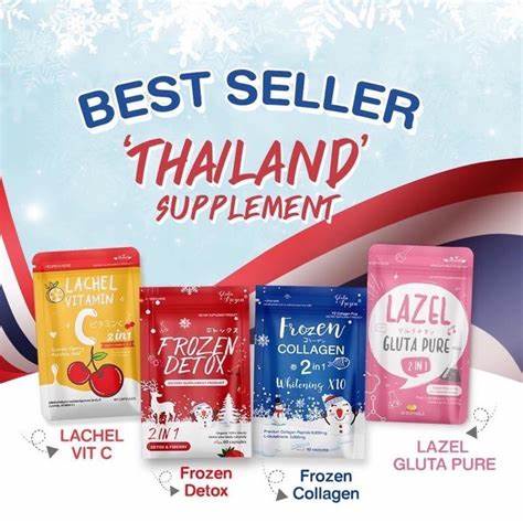 Gluta Frozen collagen | Frozen Detox | Lazel Gluta Pure | Lachel Vitamin C capsules/powder 100% Authentic