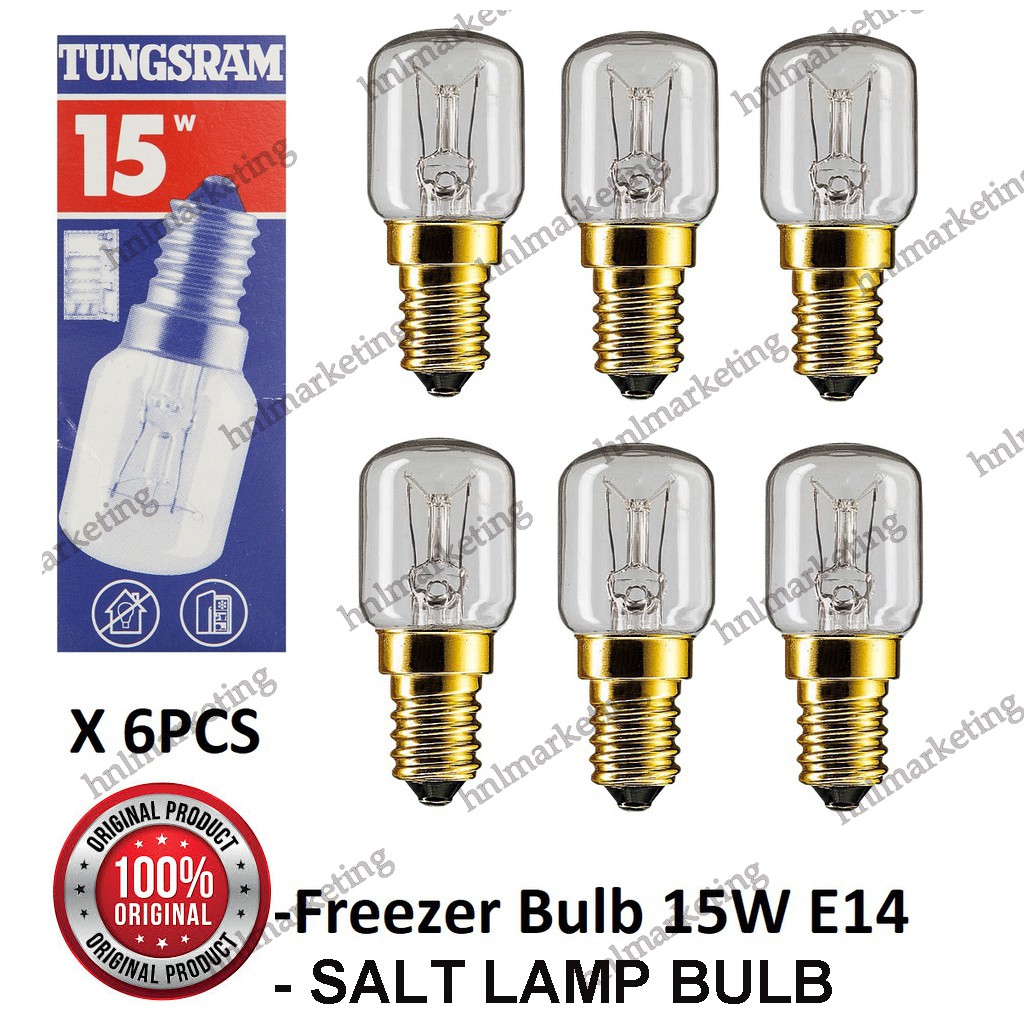 3 x Himalayan Salt Lamp Bulb 15w E14 Screw in Pygmy Bulbs Fridge