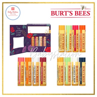  Burt's Bees Moisturizing Lip Balms Assorted Flavors 4 Pack  0.15 oz (4.25 g) Each