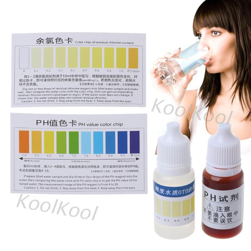Practical pH A2O Water pH OTO Dual Test Kit with Test Card for 100-125 tests