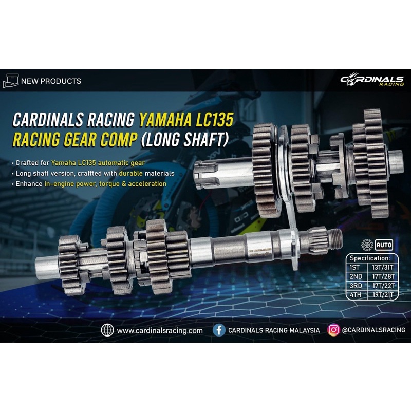 CARDINALS RACING GEARBOX GEAR BOX - LC135 4S LC4S (AUTO / ES) | Shopee ...