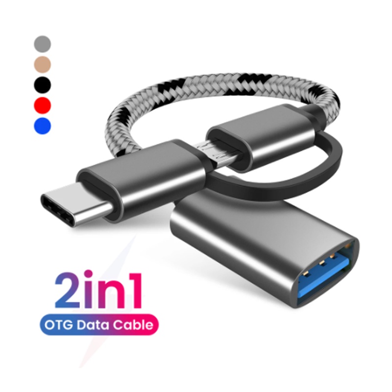 2 in 1 TypeC OTG To USB 3.0 Interface OTG Adapter Cable Fast Transfer
