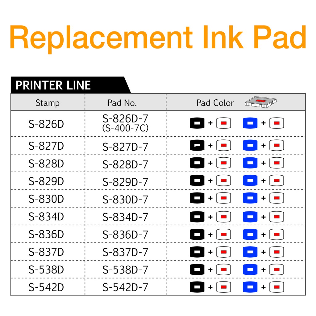  Ink-Pad for S-837D Shiny Printer Date Stamps