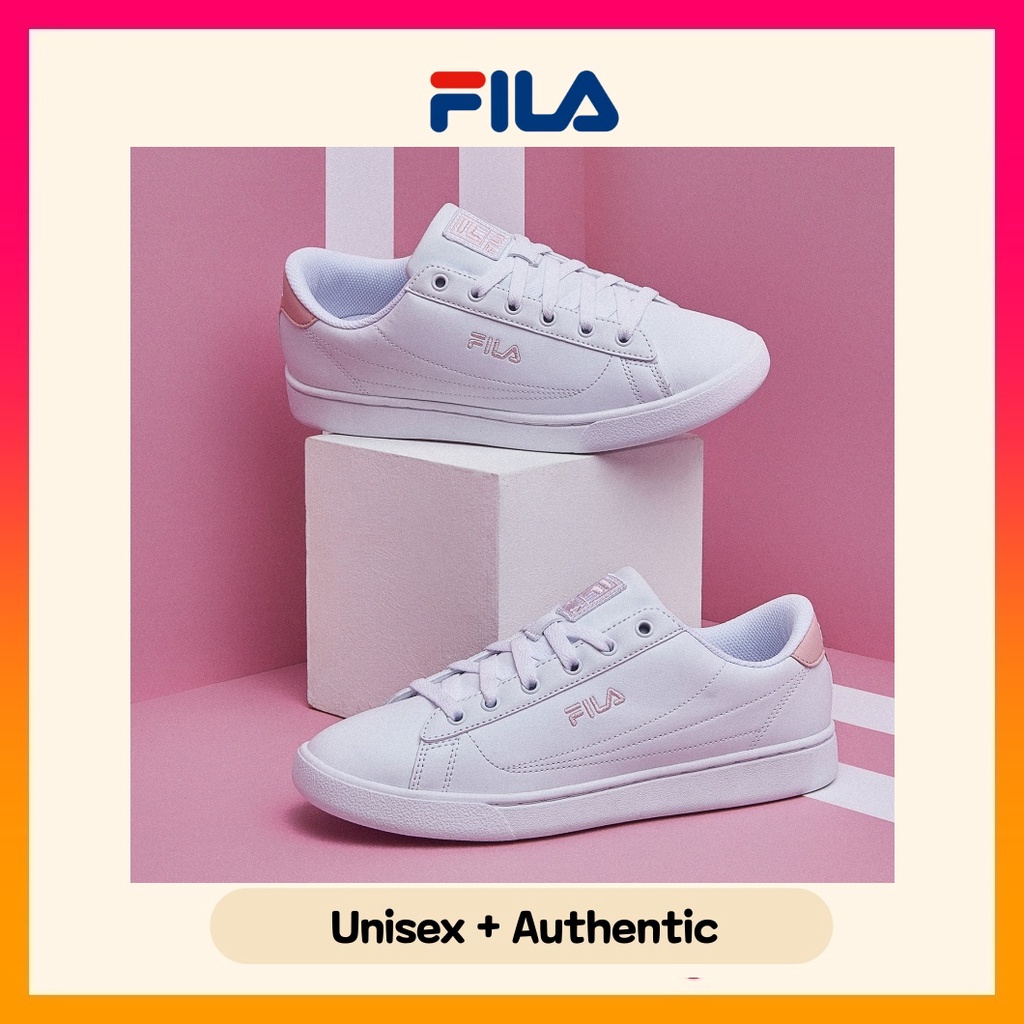 White fila with on sale pink