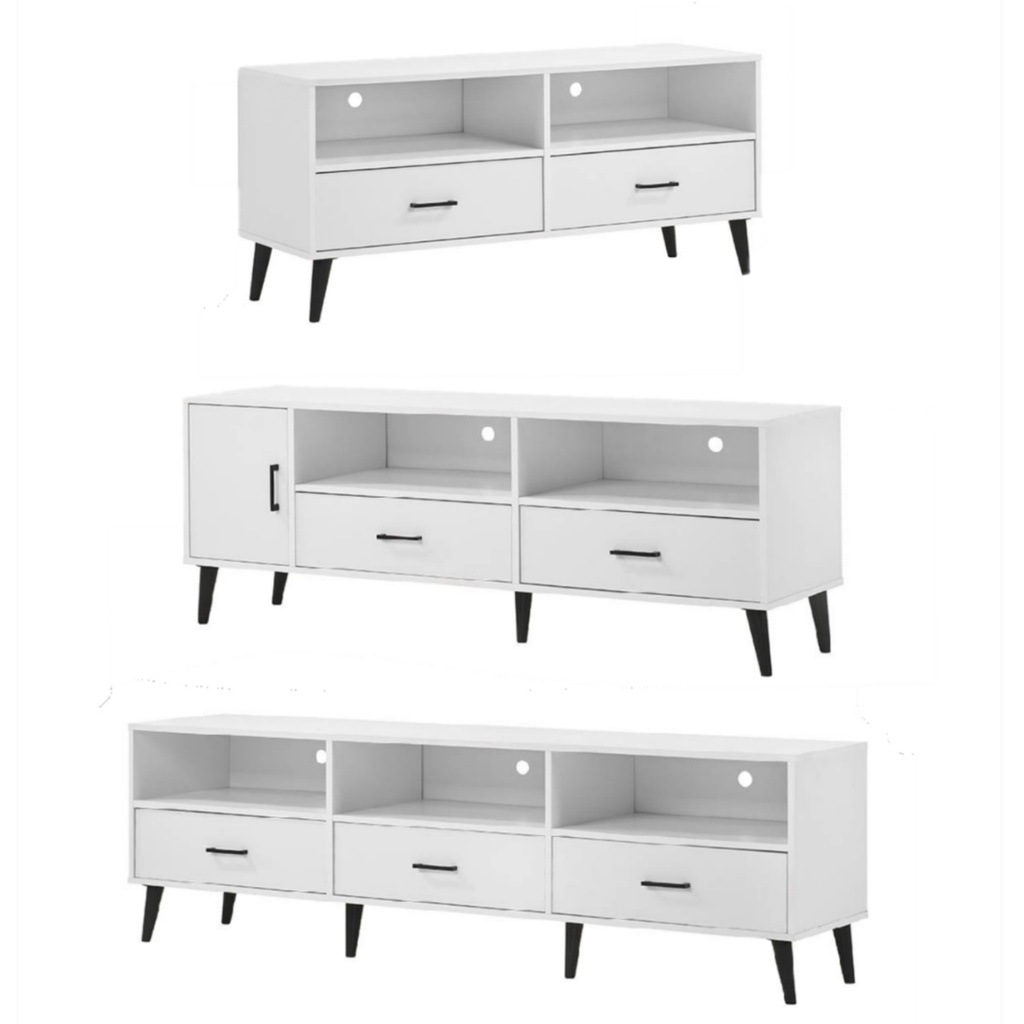 White Wooden TV CONSOLE/TV RACK/4FT 5FT 6FT TV RACK / TV / TV