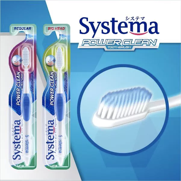Systema Sikat Gigi Power Clean Regular Head x2 - Gambar 2