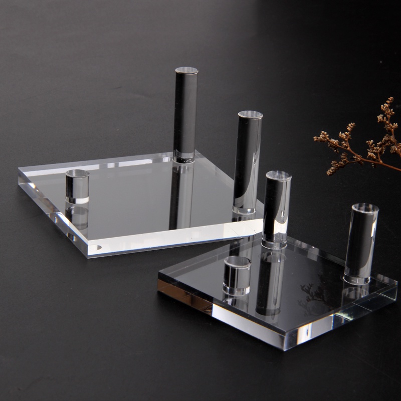 (SG Ready Stock) Square transparent acrylic display stand for Crystal ...