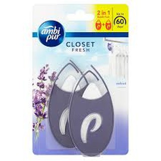 Ambi Pur Mini Fresh Velvet Lavender 2 in 1 Small Space Freshener 2 x 4.5ml  Bundle Pack