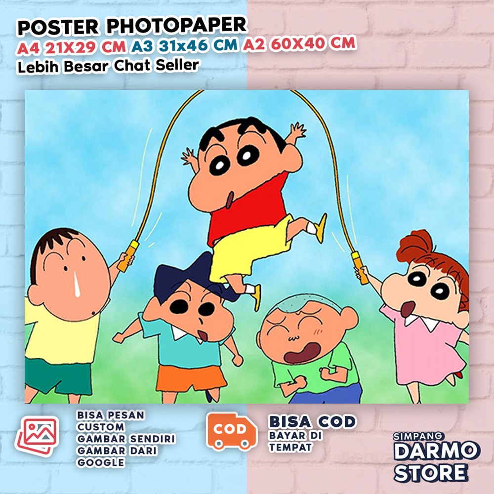 Shinchan Poster Anime Cartoon Cute Children Jail Wibu Shinnossuke ...