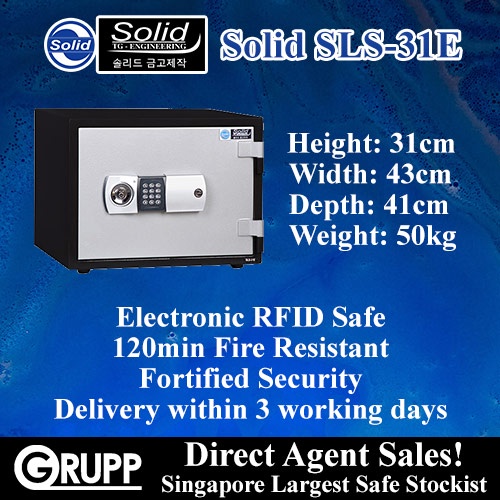 Solid SLS31E Fire Resistant Safe Box (Most Value For Brand In