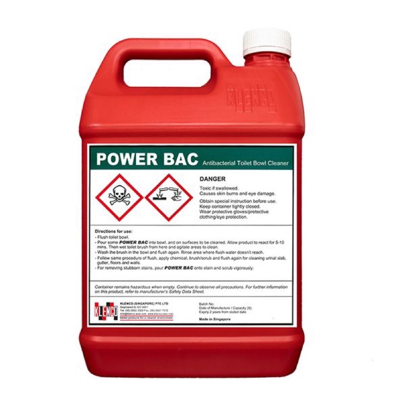 Power Bac Antibacterial Toilet Bowl Cleaner Maximum Stain Removal