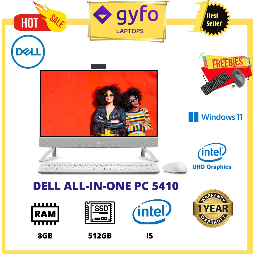 NEW ARRIVAL-BEST DEAL- DELL ALL-IN-ONE PC 5410/INTEL i5-12TH GEN/8GB RAM /512GB SSD/23.8 FHD/WIN 11/1 YR DELL WARRANTY