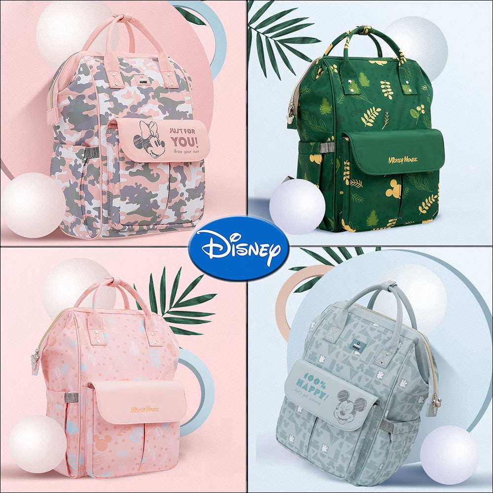 Disney Minnie Mickey Colorful New Baby Diaper Bags Travel Maternity Bag Backpack Nappy Bag Large Capacity Backpack Mommy Multifunction Shopee Singapore