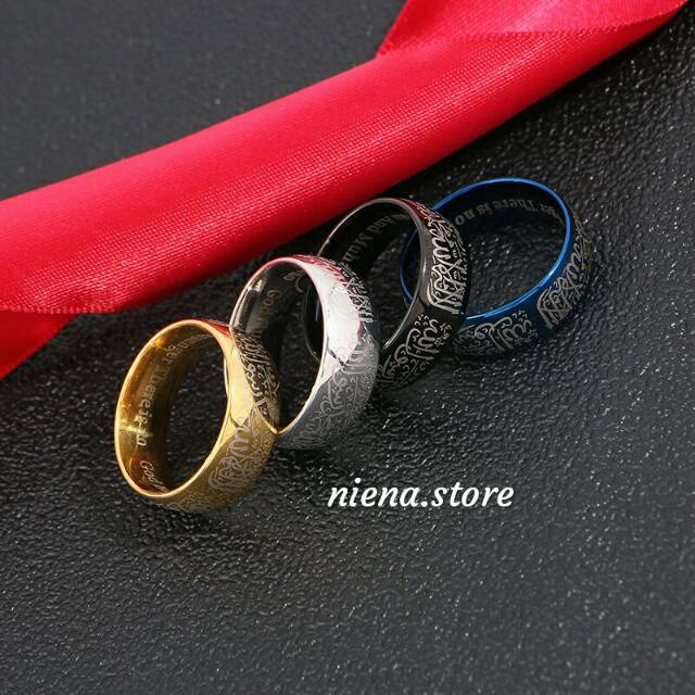 6MM Ring of Tawheed Muslim Lafadz Islam Arabic Calligraphy Shahadat ...
