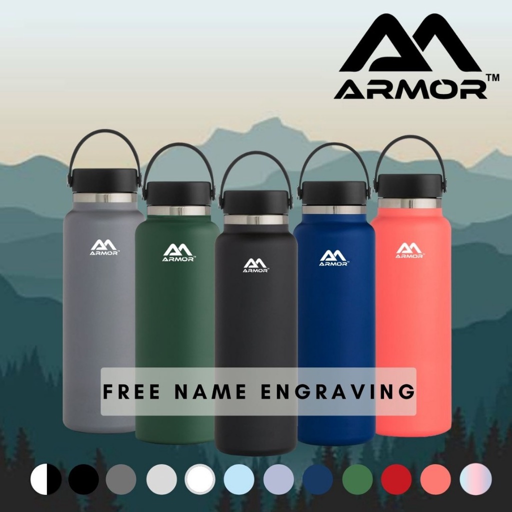 Armor Flask Double Wall Insulated Stainless steel Water Bottle Tumbler ...