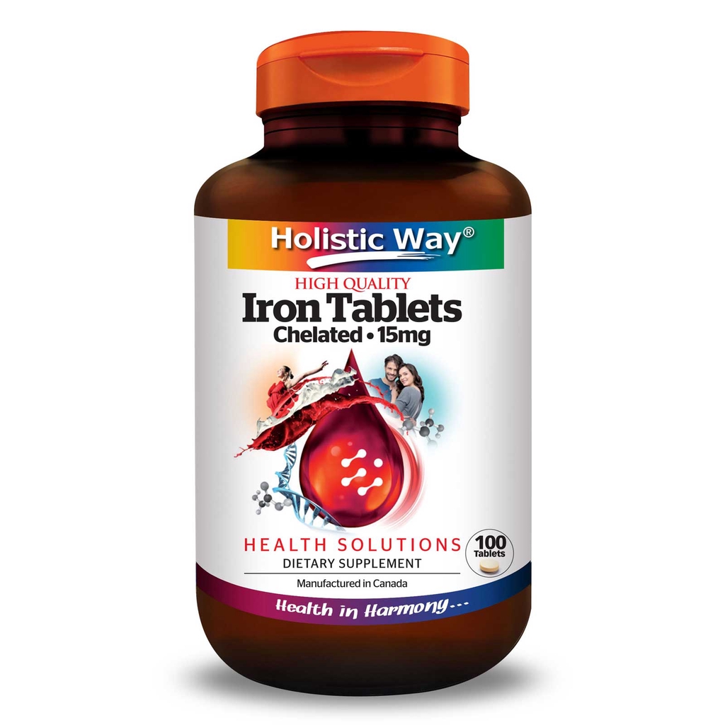 Holistic Way Iron Tablets Chelated 15mg (100 Tablets) Shopee Singapore