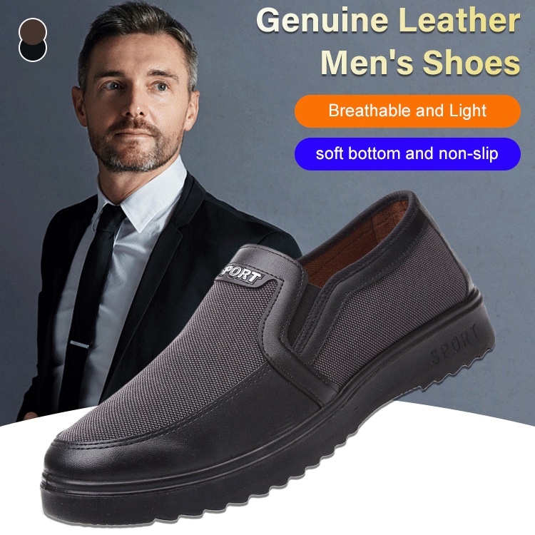 Light and Soft Breathable Genuine Leather Men's Shoes | Shopee Singapore