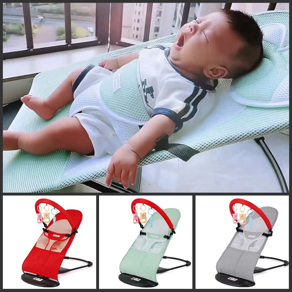 SG seller Baby Bouncer Seat Safe Portable Rocker Chair with Adjustable Height Positions Infant Sleeper Shopee Singapore