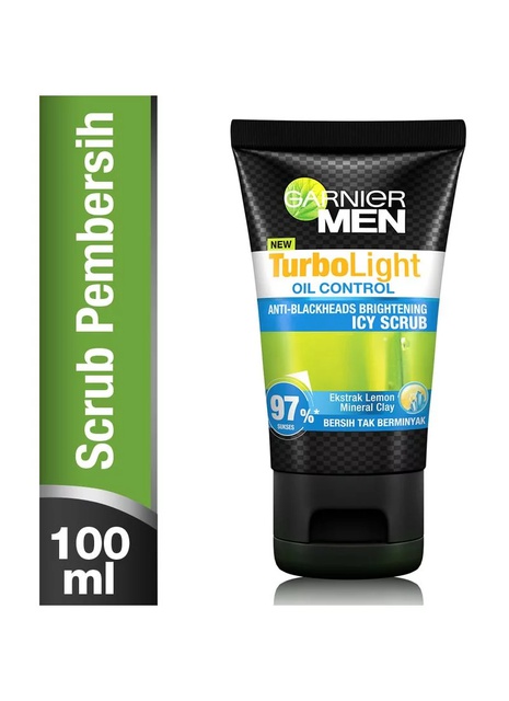 Garnier Men Oil Control Icy Scrub Facial Foam Cleanser 100 ml - Gambar 3