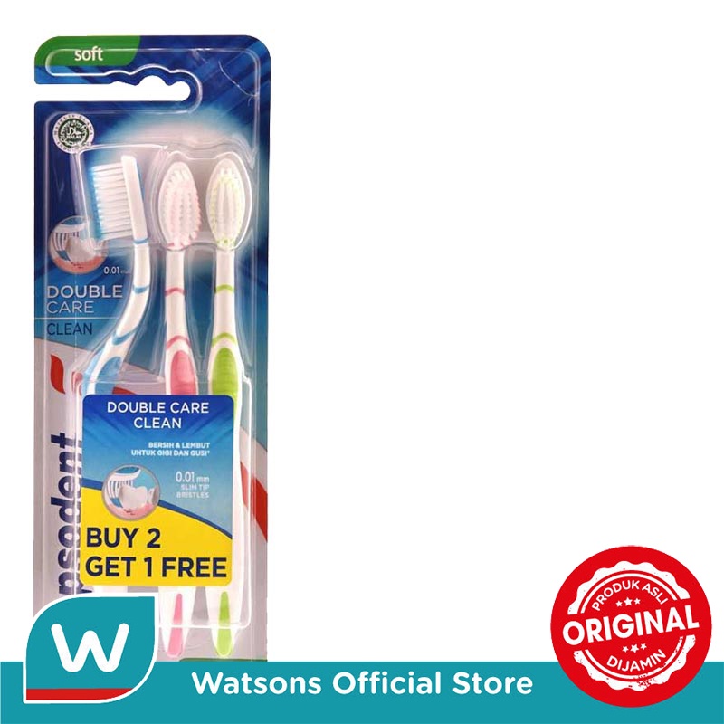 Pepsodent Sikat Gigi Double Care Sensitive 2+1 - Gambar 3