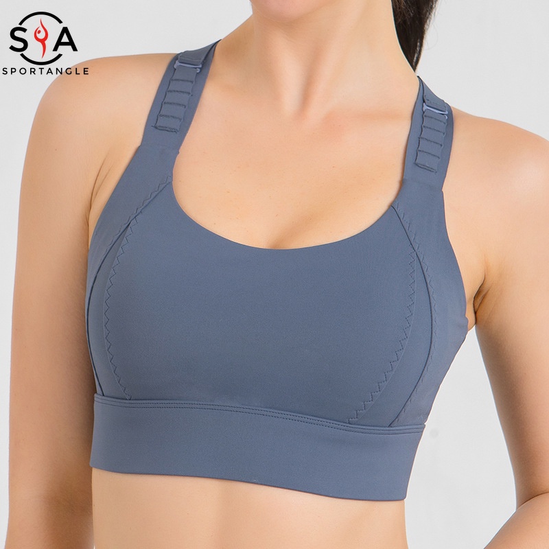 【Sportsangel】Sports underwear female shockproof gathered adjustable shoulder strap yoga running fitness bra