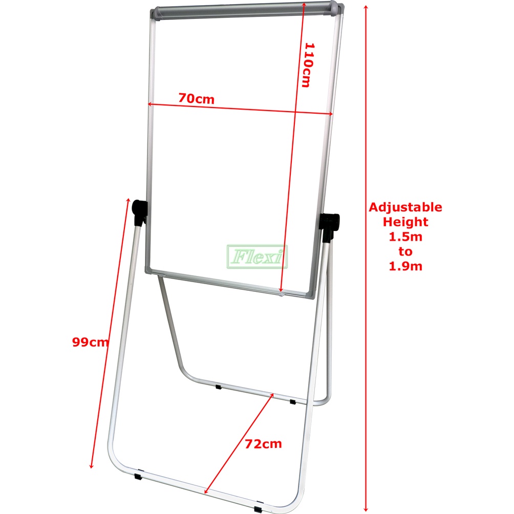 MB201 Flip Chart Stand with Doublesided Whiteboard and Free