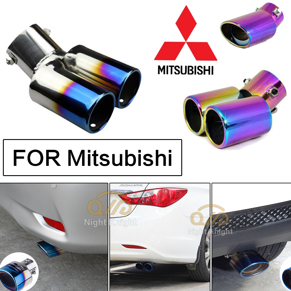 Car Exhaust Muffler Tip Stainless Steel Pipe Chrome Trim Modified ...