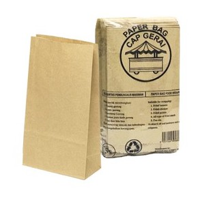 5S Disposable Paper Bag (Food Grade) / Brown Paper / Satchel Bag ...