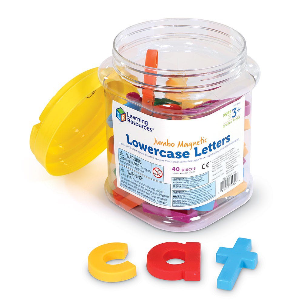 Learning Resources LER0451 Jumbo Lowercase Magnetic Letters Set of 40 ...