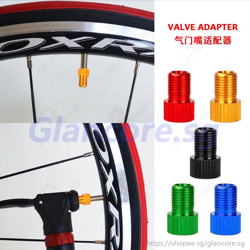 Presta Valve Adaptors, Convert Presta to Schrader Adapter for Bike