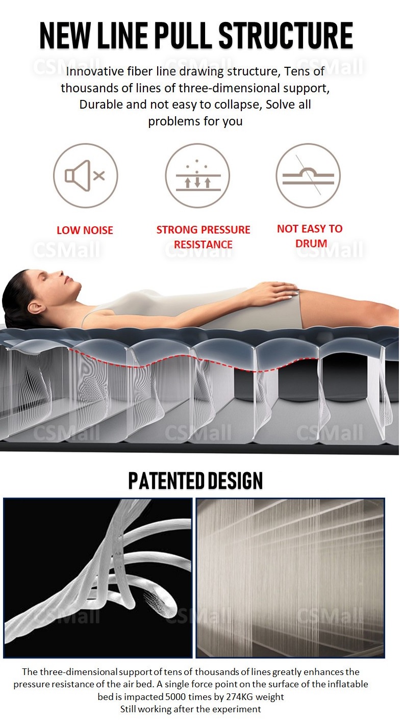 183x203x25cm King Size INTEX 64755 DURA-BEAM Inflatable Flocked Air bed ...