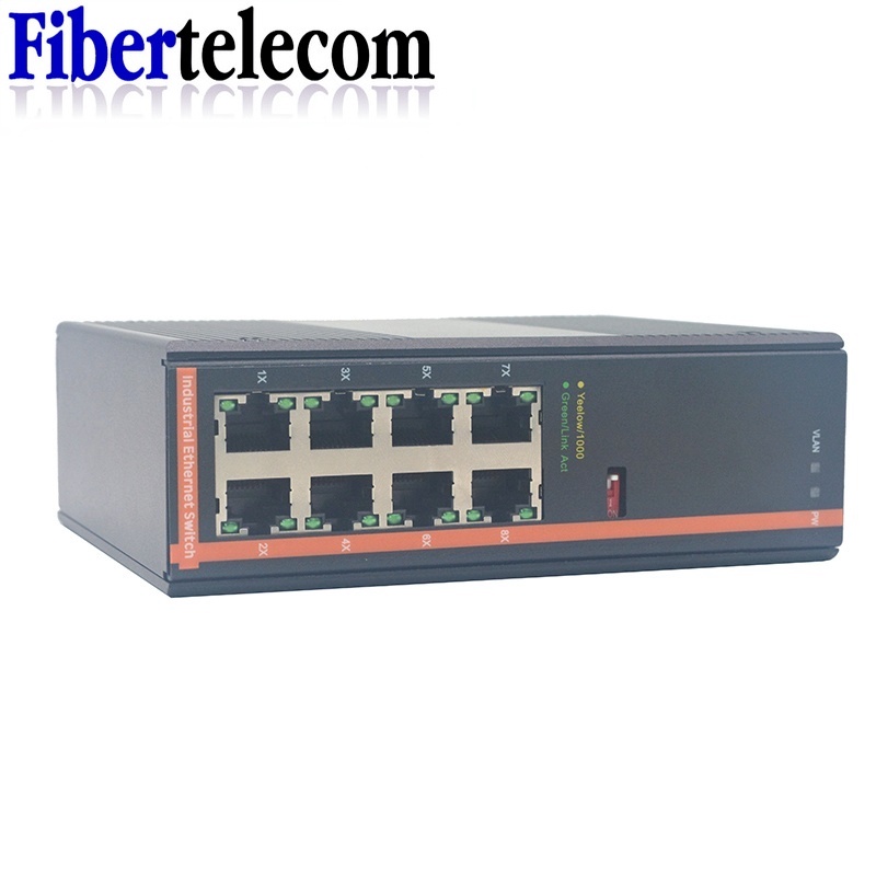 Industrial 6 Ports 8 ports Ethernet Network Switch 10/100M Signal ...
