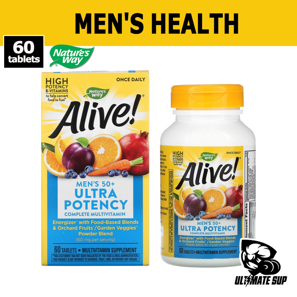 Nature S Way Alive Men S 50 Ultra Potency Complete Multivitamin Multivitamin For Men Boost