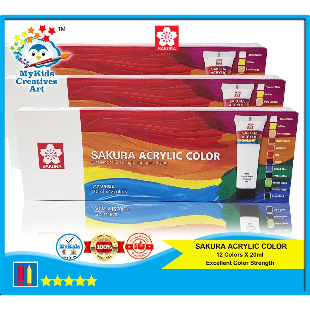 SAKURA ACRYLIC COLOR SET (JAPAN) | Shopee Singapore