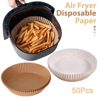 Air Fryer Parchment Paper Liners Non-Stick Disposable Air Fryer Liners  Basket Unperforated Round Parchment Paper Air Fryer Liners for Baking  Roasting