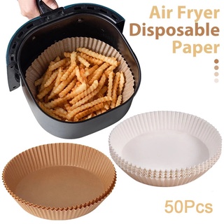 Air Fryer Parchment Paper Liners Non-Stick Disposable Air Fryer Liners  Basket Unperforated Round Parchment Paper Air Fryer Liners for Baking  Roasting Microwave 