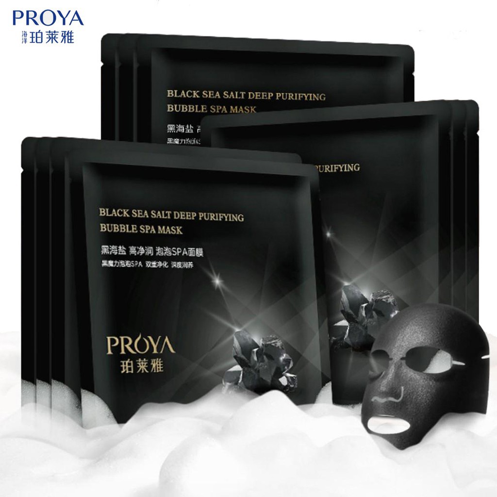 PROYA - BLACK SEA SALT DEEP PURIFYING BUBBLE SPA MASK (5SHEETS ...