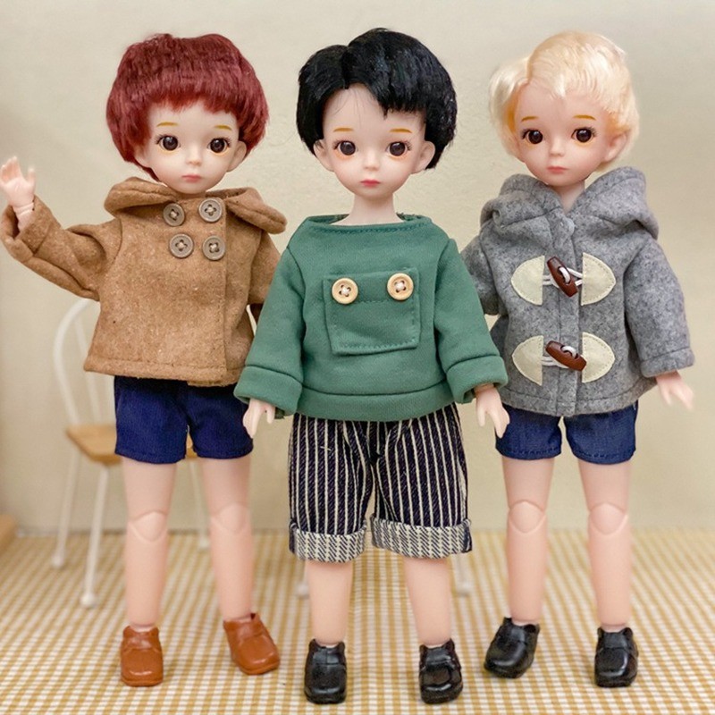 1 6 BJD Doll 30cm Short Hair Boy 20 Movable Jointed Dolls Toys Fahion Clothes and Shoes DIY Toy Gift for Girls Shopee Singapore