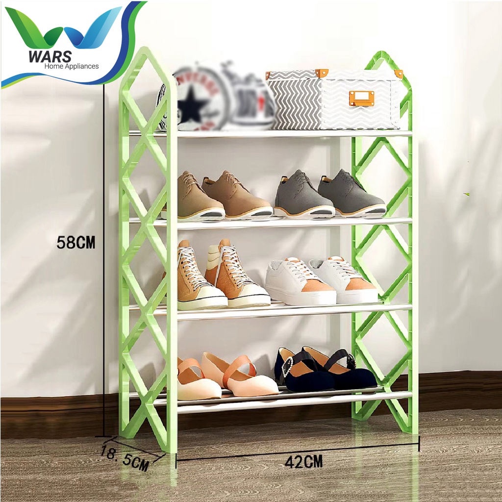 Wars Zigzag Cross Model 4-tier Shoe Rack Stacking Stainless Steel ...